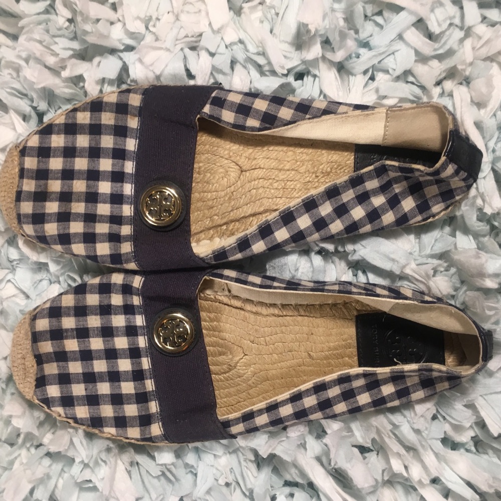 Tori Burch Beacher Striped Espadrilles Flats